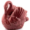 Aardewerk Vaas Zwaan Burgundy Keramiek | Chique-Living