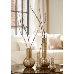 Amber Glas Vaas Dapoli Groot – Ø18x29 cm | Chique & Sfeervol | Chique-Living