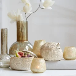 Amber Glas Vaas Dapoli Groot – Ø18x29 cm | Chique & Sfeervol | Chique-Living