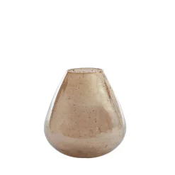 Amber Windlicht/Vaas 'Laterza' – Steenslag Glas | Chique-Living