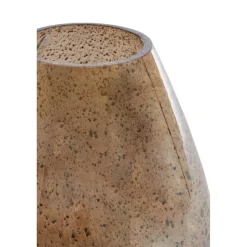 Amber Windlicht/Vaas 'Laterza' – Steenslag Glas | Chique-Living