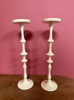 Beige Kandelaar ‘Vicari’ | Ø12x44 cm | 1st | Chique-Living