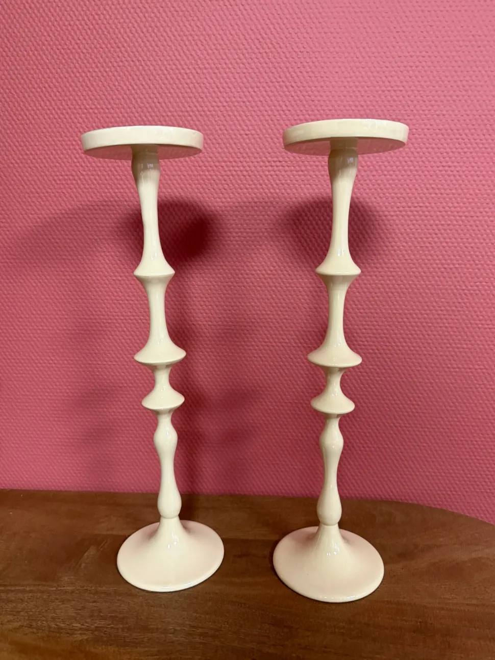Beige Kandelaar ‘Vicari’ | Ø12x44 cm | 1st | Chique-Living