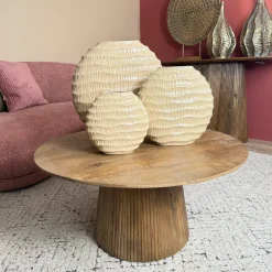 Beige Ovale Vaas ‘Lima’ – Aardewerk in 3 Maten | Chique-Living