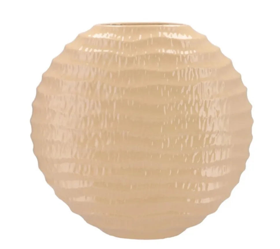 Beige Ovale Vaas ‘Lima’ – Aardewerk in 3 Maten | Chique-Living