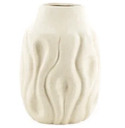 Beige Vaas ‘Waves’ | 18x18x25,5cm | Chique-Living