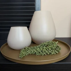 Beige Windlicht ‘Tasman’ | Vase The World | Verkrijgbaar in 2 maten | Chique-Living