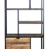 Boeketkast Met Open Vakken & Lades | Mangohout / Zwart Staal | Chique-Living