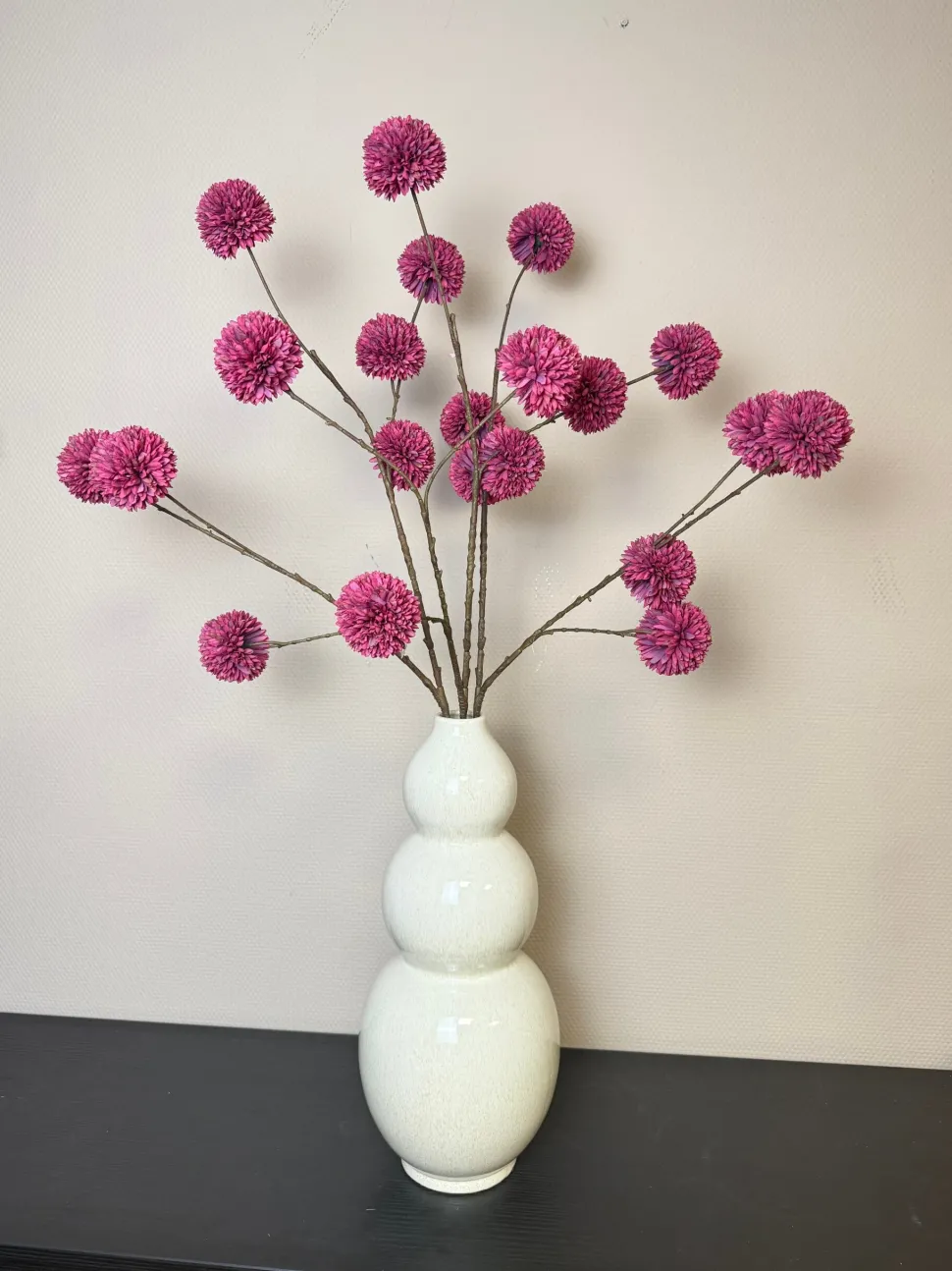 Bol Vaas Beige Spikkel – Aardewerk Vaas in 2 Maten | Japandi | Chique-Living