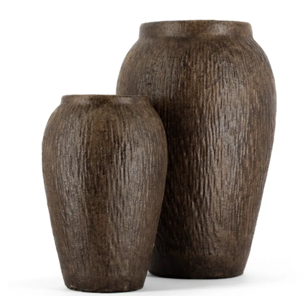 Bruine Vaas ‘Barro’ – Aardewerk| In 2 Maten | Homebound by Kolony | Chique-Living