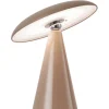 Bureaulamp ‘Mush’ LED Op Accu Taupe kopen | Dimbare Tafellamp met Afneembare Kap & Kleurstanden | Chique Living