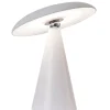 Bureaulamp ‘Mush’ LED Op Accu – Dimbare Tafellamp met Afneembare Kap en Kleurstanden | Wit | 23x23x26cm | Chique-Living