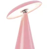 Bureaulamp ‘Mush’ LED Op Accu Roze kopen | Dimbare Tafellamp met Afneembare Kap & Kleurstanden | Chique Living