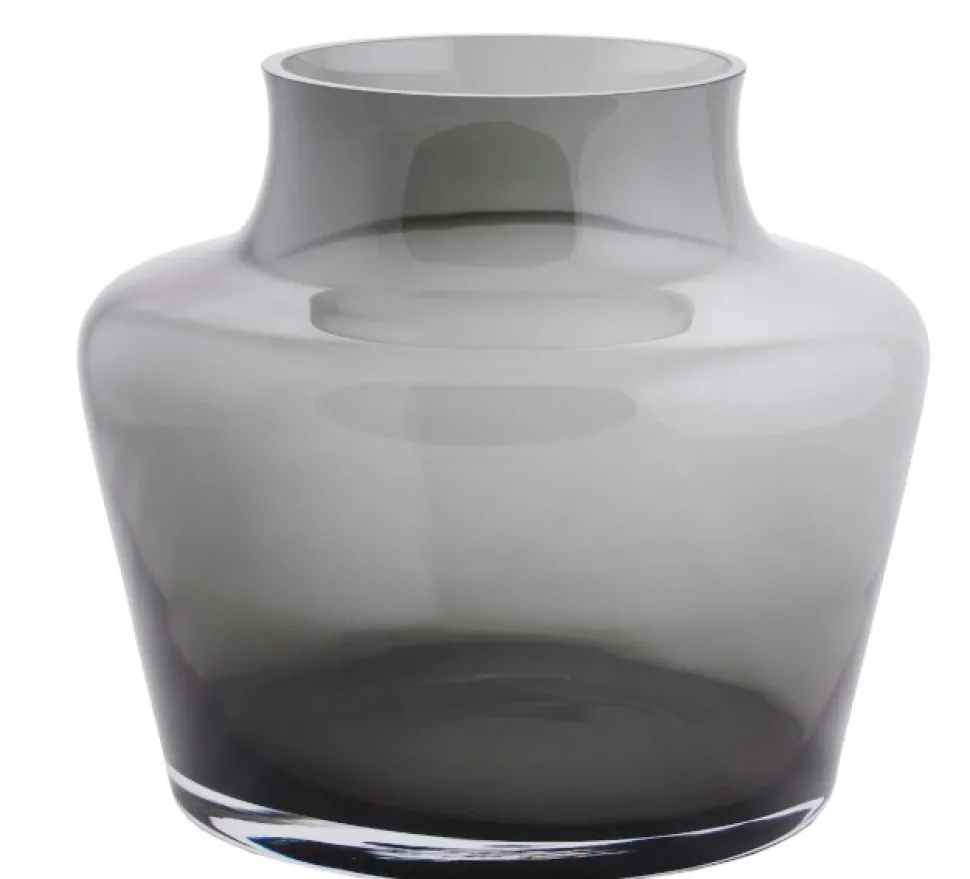 Coral Vaas Smoke Grey – Ø22,5 x H22 cm | Perfect voor salontafel