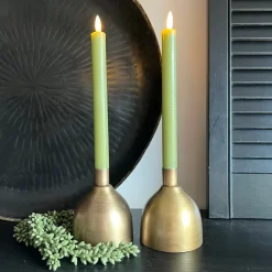 Countryfield LED Dinerkaarsen Groen – Set van 2 met Afstandsbediening | 23cm