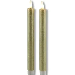 Countryfield LED Dinerkaarsen Metallic Goud – 23cm | Set van 2 met Afstandsbediening