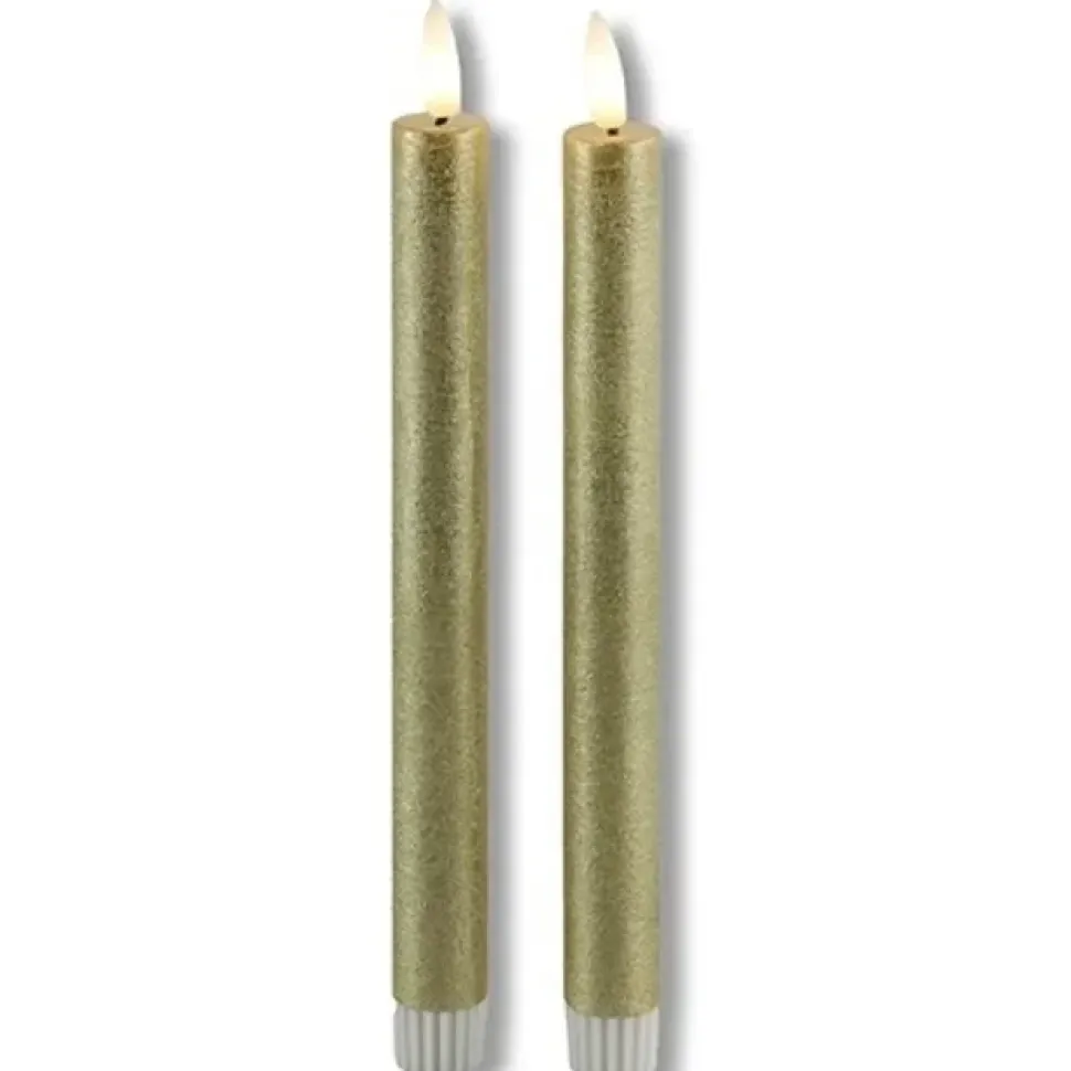 Countryfield LED Dinerkaarsen Metallic Goud – 23cm | Set van 2 met Afstandsbediening