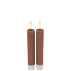 Countryfield LED Dinerkaarsen Roze – 15cm | Set van 2 met Afstandsbediening
