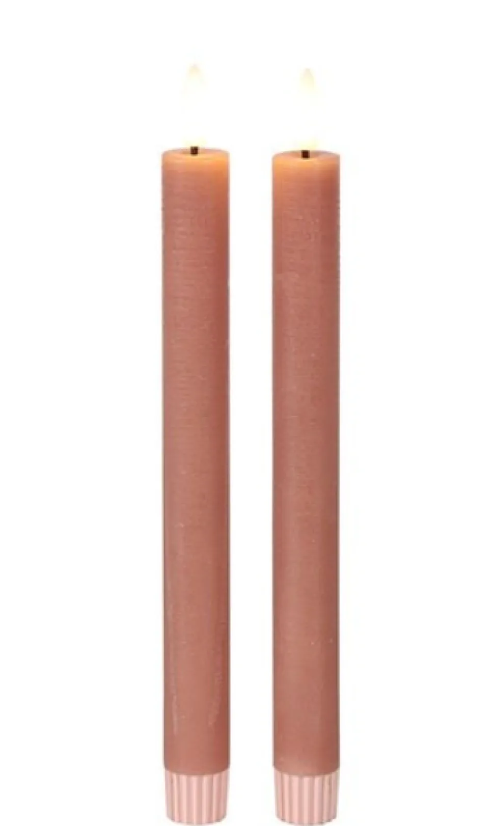 Countryfield LED Dinerkaarsen Roze – 23cm | Set van 2 met Afstandsbediening