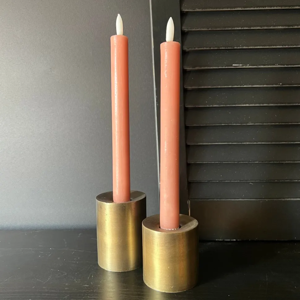 Countryfield LED Dinerkaarsen Roze – 23cm | Set van 2 met Afstandsbediening