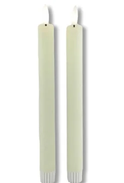Countryfield LED Dinerkaarsen Crème – 23cm | Set van 2 met Afstandsbediening