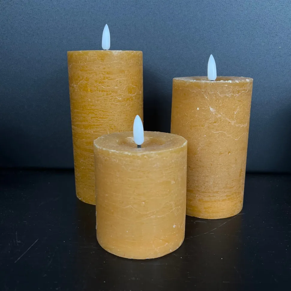 Countryfield LED Stompkaars Oranje – Realistische Nep Kaarsen op Batterij | 3 Maten