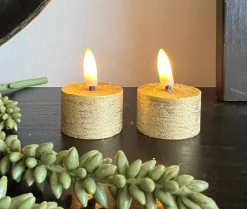 Countryfield LED Waxinelichten Goud – Set van 2 | Realistische Nep Waxinelichtjes