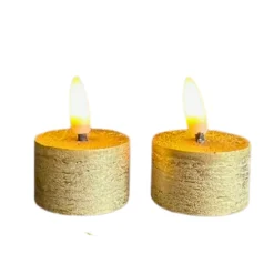Countryfield LED Waxinelichten Goud – Set van 2 | Realistische Nep Waxinelichtjes