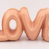 Decoratie Beeld LOVE – Peachy Pink | Woondecoratie 20 cm