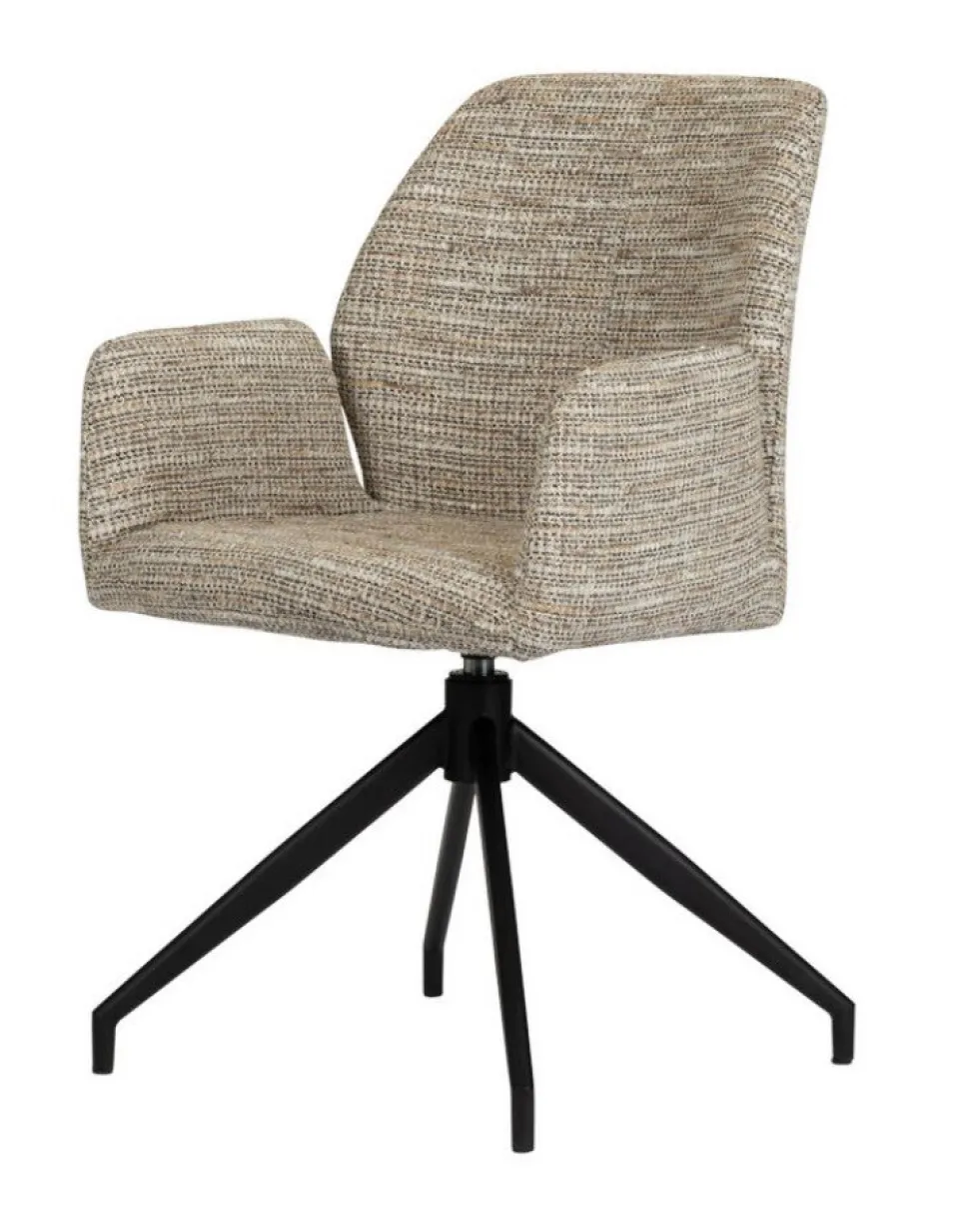 Draaibare Eetkamerstoel Storm | Coco | Luxe Designstoel met Armleuning – Chique Living
