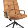 Draaifauteuil Boucle Roestkleur | 70x80x100cm | Chique-Living