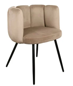 Eetkamerstoel High Five | Velvet Beige – Unieke Designstoel met Luxe Uitstraling