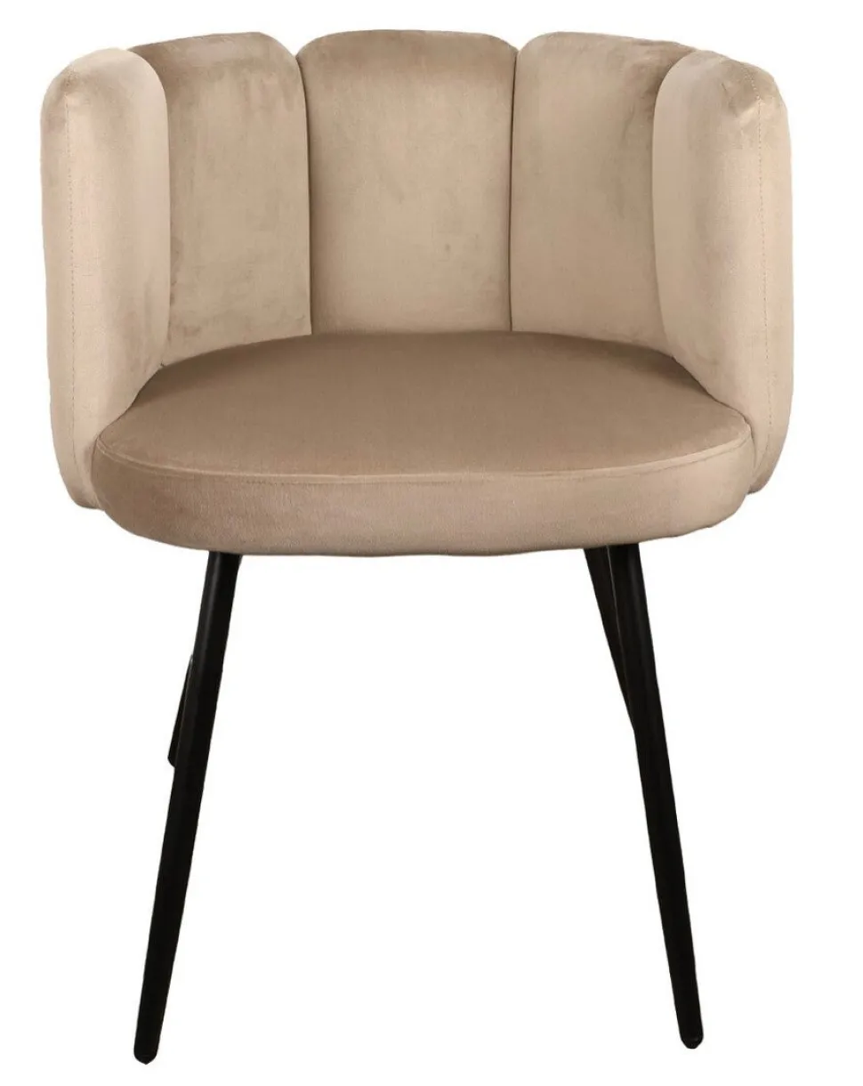 Eetkamerstoel High Five | Velvet Beige – Unieke Designstoel met Luxe Uitstraling