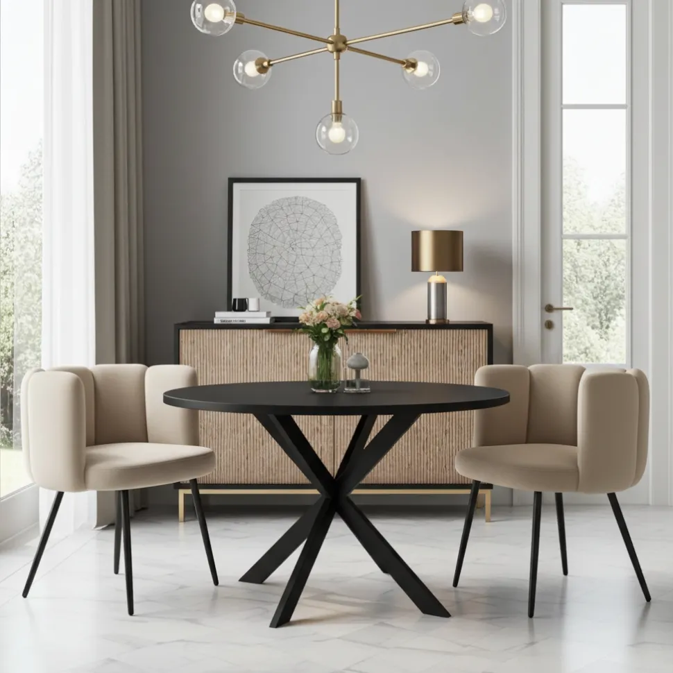 Eetkamerstoel High Five | Velvet Beige – Unieke Designstoel met Luxe Uitstraling
