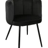 Eetkamerstoel High Five | Velvet Zwart – Luxe Designstoel | Chique-Living