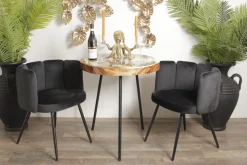 Eetkamerstoel High Five | Velvet Zwart – Luxe Designstoel | Chique-Living