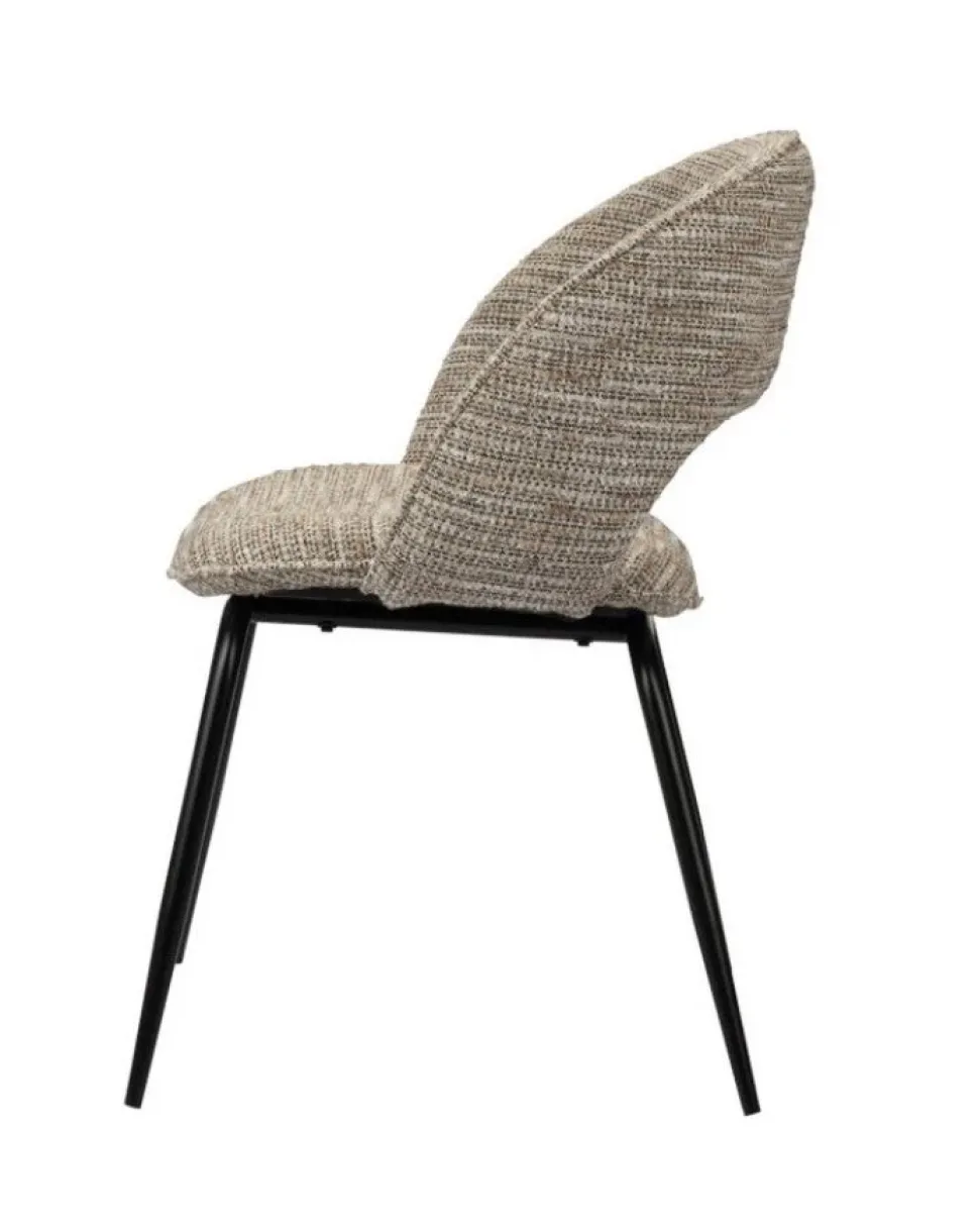 Eetkamerstoel Rainbow | Coco Beige – Unieke Designstoel met Ergonomische Rugleuning
