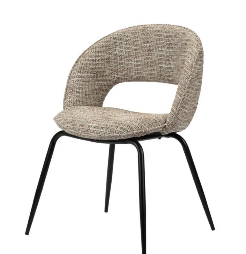 Eetkamerstoel Rainbow | Coco Beige – Unieke Designstoel met Ergonomische Rugleuning
