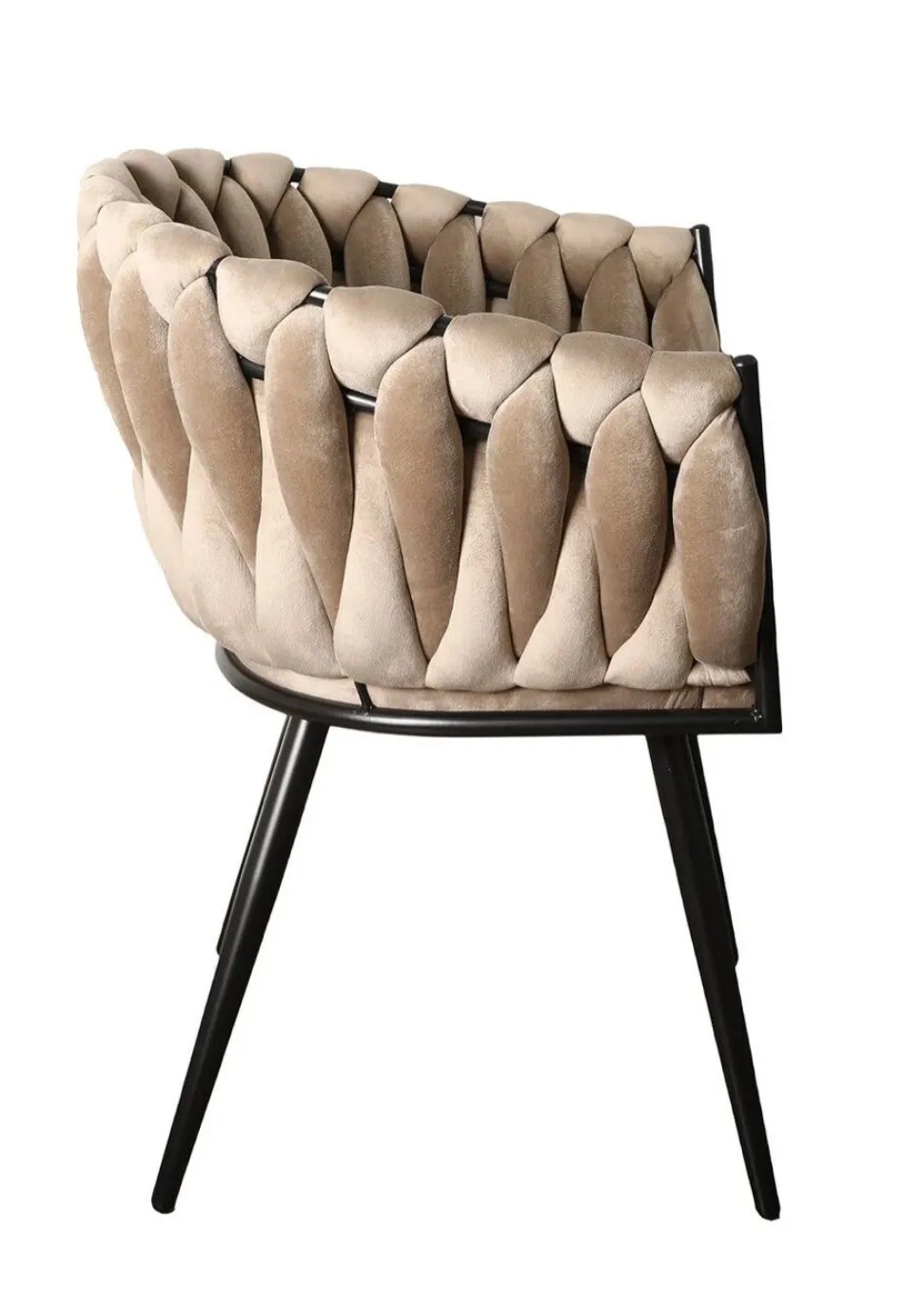 Eetkamerstoel Wave | Velvet Sand Beige – Luxe Designstoel | Chique-Living