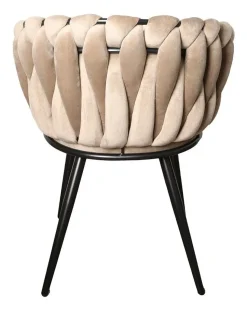 Eetkamerstoel Wave | Velvet Sand Beige – Luxe Designstoel | Chique-Living