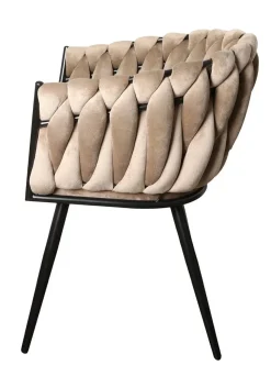 Eetkamerstoel Wave | Velvet Sand Beige – Luxe Designstoel | Chique-Living