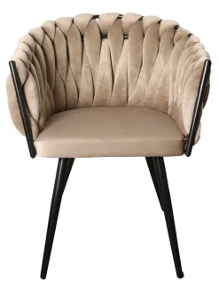 Eetkamerstoel Wave | Velvet Sand Beige – Luxe Designstoel | Chique-Living