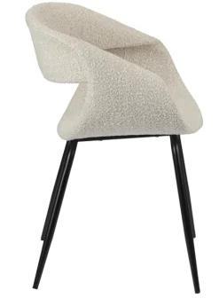 Eetkamerstoel Whale Wit / Off White | Moderne Stoel met Armleuning – Chique Living