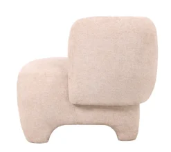 Fauteuil ‘Loraine’ Chenille Beige | Japandi Lounge Stoel 80x80x71cm