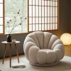 Fauteuil Poppy – Bouclé Beige | 97x97x69 cm