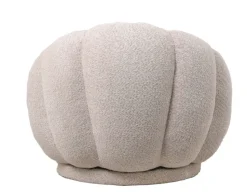Fauteuil Poppy – Bouclé Beige | 97x97x69 cm