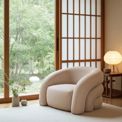 Fauteuil ‘Senna’ Chenille | Japandi Interieur | 100x89,5x60cm | Chique-Living