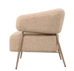 Fauteuil Zola – Plush Beige | Velvet 86x74x78 cm