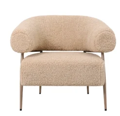Fauteuil Zola – Plush Beige | Velvet 86x74x78 cm