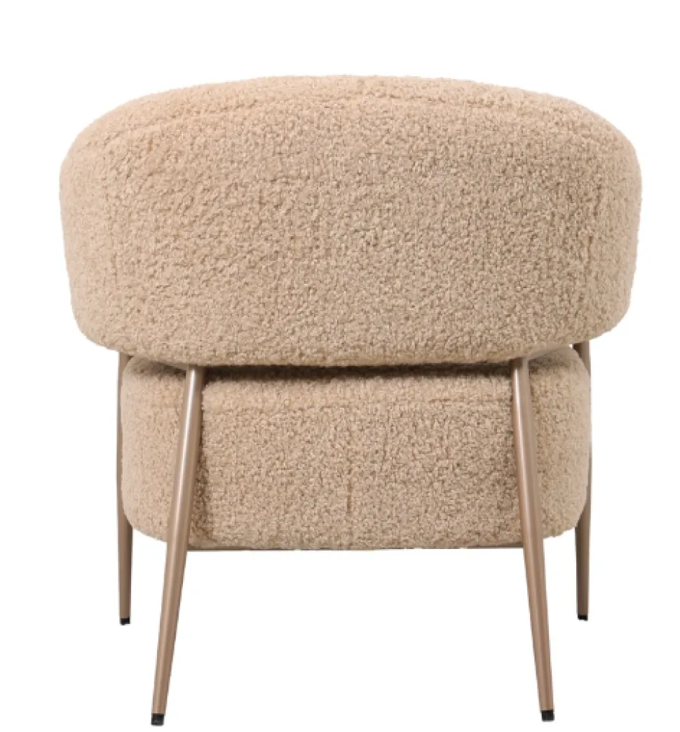 Fauteuil Zola – Plush Beige | Velvet 86x74x78 cm